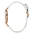 Relógio Feminino Branco Pulseira De Couro Queens Rosé Gold 32mm