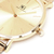 relógio minimalista pulseira aço inoxidável dourado metal