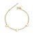 Pulseira Feminina Dourada com Três Medalhas Personalizáveis - comprar online
