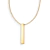 Colar Masculino Dourado com Pingente Barra - comprar online
