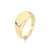 Anel Dourado Oval Personalizável para Três Letras - comprar online