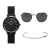 KIT Houston Full Black 32mm + Silver Strap + Harbor Full Black Sunglasses + Gift Box