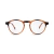 Óculos de grau masculino redondo Mira Tortoise Clássico, armação marrom estilo tartaruga, design moderno e elegante.