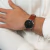 Relógio Masculino Marrom Pulseira de Couro Bronx Black Silver 40mm na internet