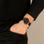 Relógio Minimalista Preto Pulseira De Couro Murray Black Rosé Gold 40mm - comprar online