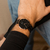 Relógio Minimalista Preto Houston Rosé Gold 40mm na internet