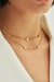 Colar Feminino Dourado com Três Medalhas Personalizáveis - Saint Germain - Relógios Masculinos e Femininos