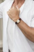 Relógio de Pulso Minimalista Quadrado Square Croco Bronx Full Gold - comprar online