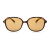 Óculos de sol quadrado Bonnie Tortoise Brown com armação marrom tartaruga e lentes marrons, vistos de frente.