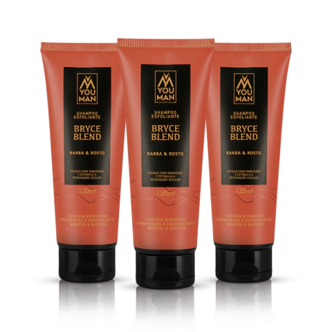 Combo com 3 unidades Shampoo Esfoliante Barba | Bryce Blend | 120ml cada - comprar online