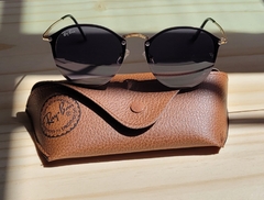 Óculos de Sol Ray Ban Blaze Round Dourado Preto - comprar online