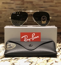 Óculos de Sol Ray Ban Aviador Dourado Preto