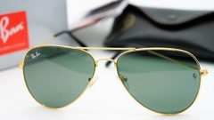 Óculos de Sol Ray Ban Aviador Dourado Verde - comprar online