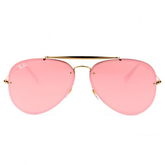 Óculos de Sol Ray Ban Blaze Aviator - Dourado / Rose Semi-Espelhado