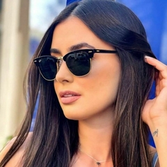 Óculos de Sol Ray Ban Clubmaster Preto Lentes Preto