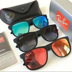 Óculos de Sol Ray Ban Justin Polarizado Armação Fosco 4165