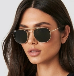 Óculos de Sol Ray Ban Marshal Dourado Preto