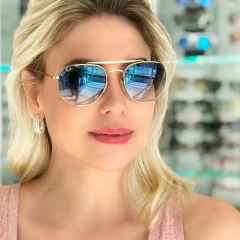 Óculos de Sol Ray Ban Marshal Dourado Azul Degradê