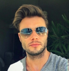 Óculos de Sol Ray Ban Aviador Dourado Azul Degradê - comprar online