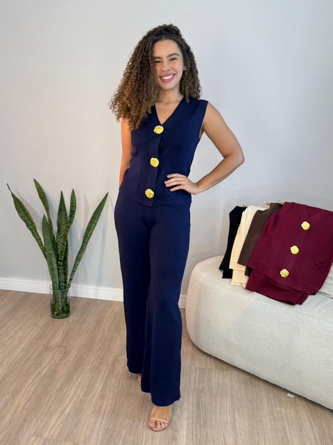 Conjunto Ana Livia - Azul Marinho
