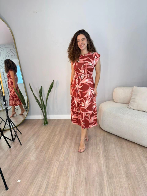 Vestido Megan - Estampado Vinho