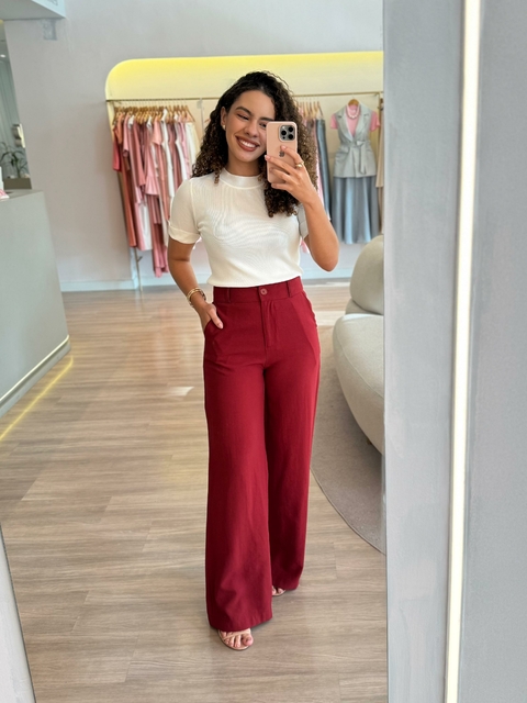 Calça Fernanda Rodrigues - Cherry
