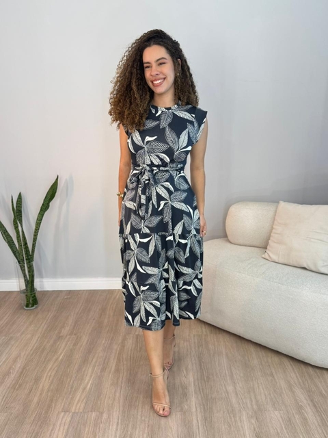 Vestido Gessica Barbosa - Estampado Preto
