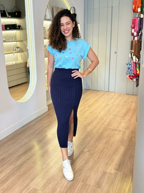 Blusa Nikaele de Paula - Azul Claro