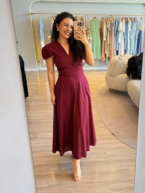Vestido Maeva Vieira - Vinho