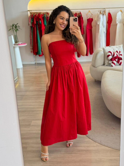 Vestido Maira Emilia - Vermelho