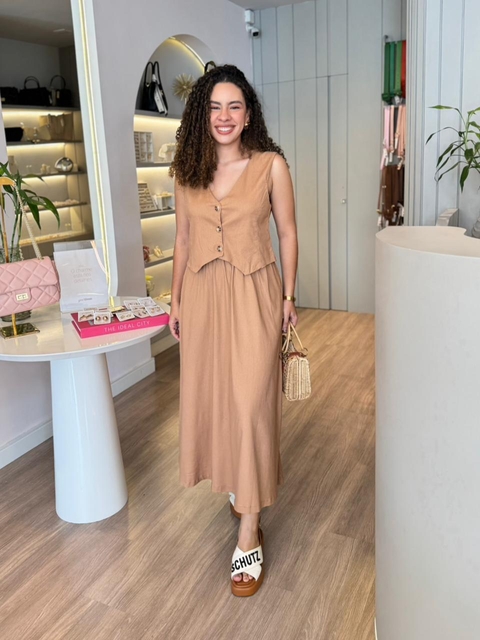 Conjunto Luana Thais - Marrom
