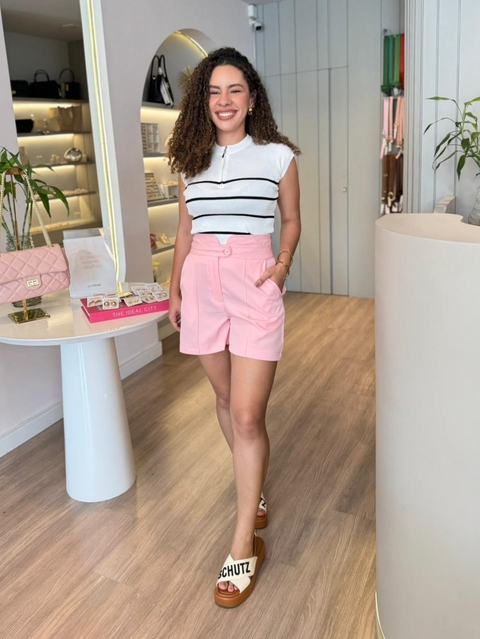 Bermuda Emanuella Soares - Rosa