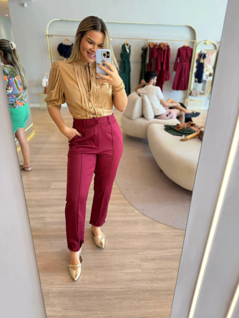 Calça Carina Fernandes - Cherry