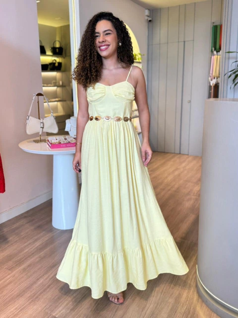 Vestido Ana Beatriz - Amarelo