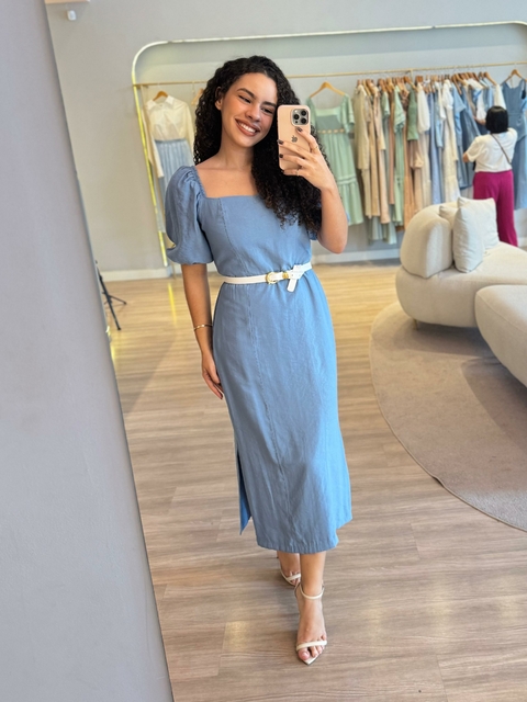 Vestido Aline Dantas - Azul Claro