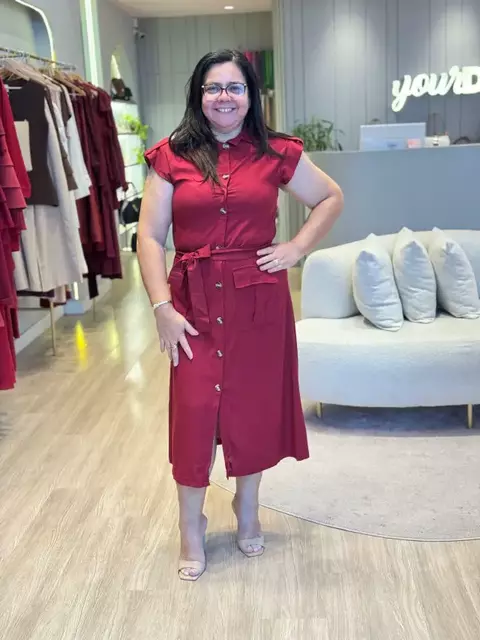 Vestido Camila Melo - Vinho