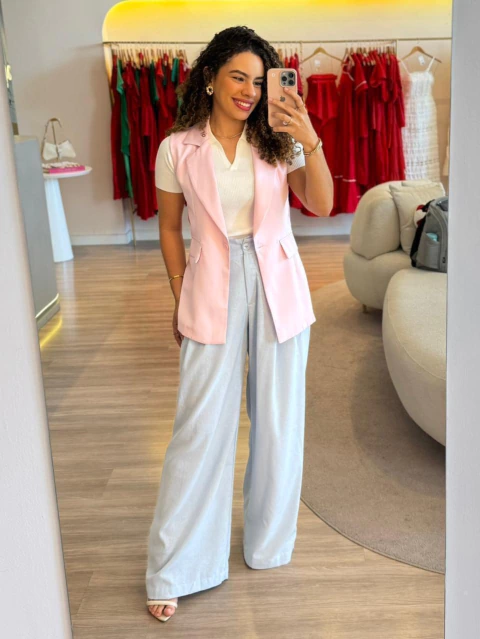 Colete Ianca Cruz - Rosa