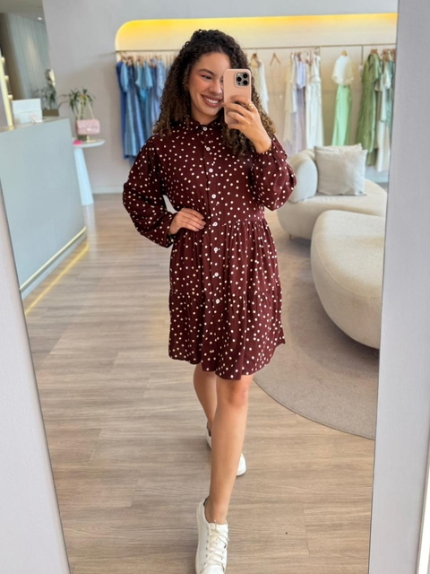Vestido Marcia - Marrom