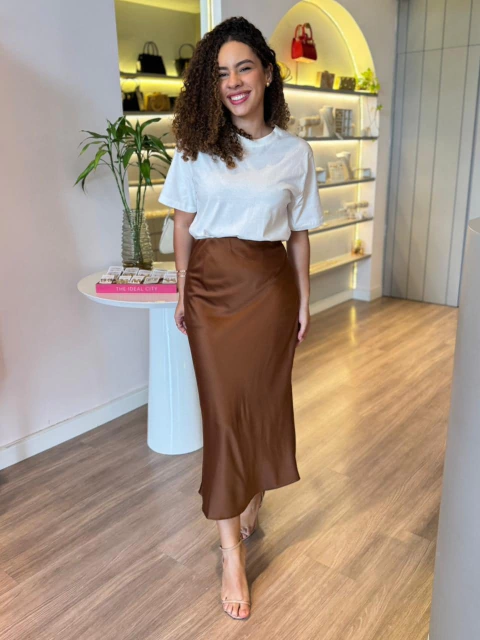 Saia Cecilia França - Marrom