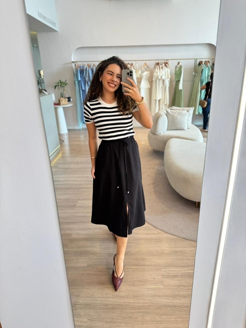 Blusa Leticia Pereira - Listrado Branco