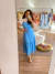 Chemise Gislayne Belo - Poá Azul Claro - comprar online