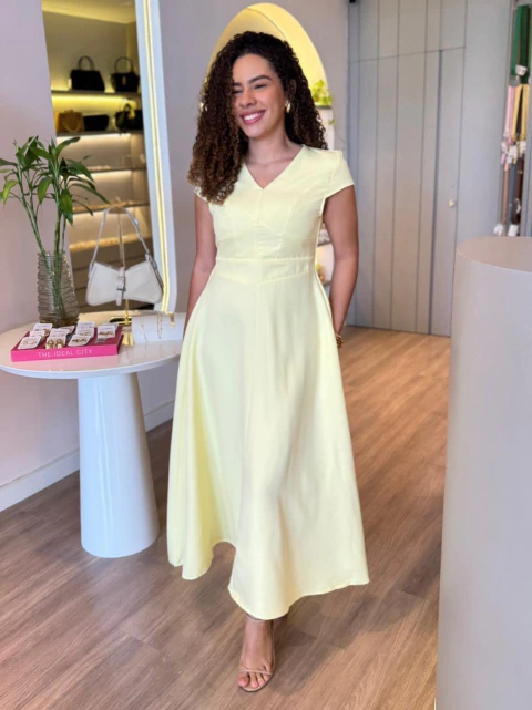 Vestido Marcela Lucena - Amarelo