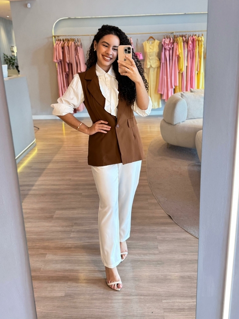 Colete Ianca Cruz - Marrom