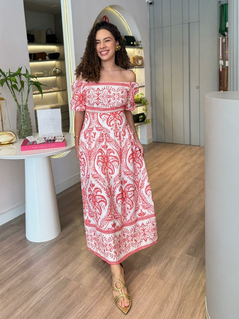 Conjunto Suellem Muniz - Estampado Vermelho