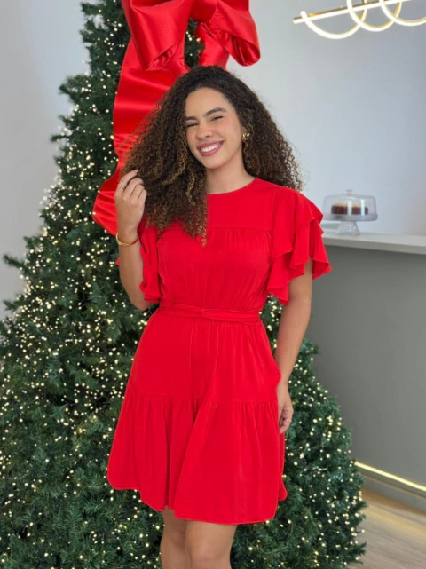 Vestido Carly Medeiros - Vermelho