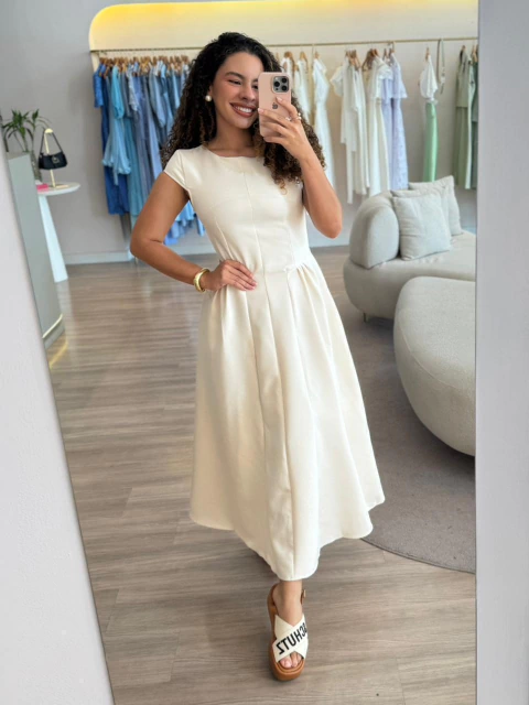 Vestido Amanda Carla - Nude Claro