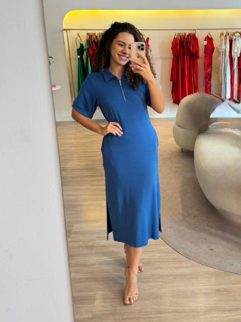 Vestido Adrielly - Azul