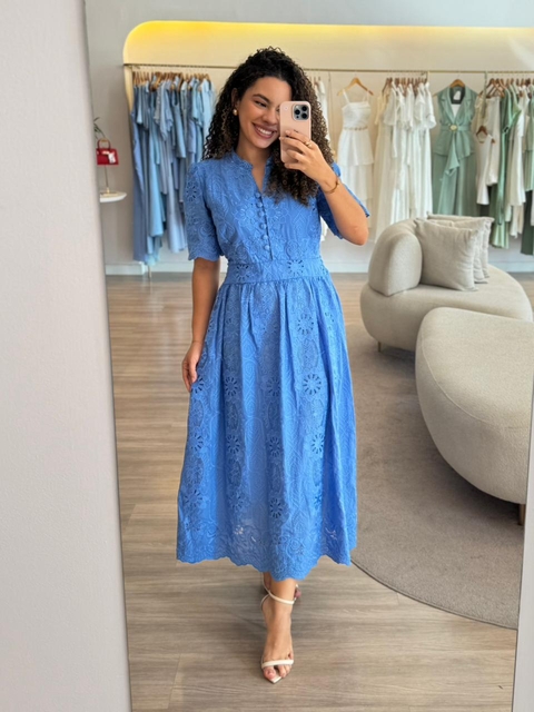 Vestido Elisa Mendes - Azul