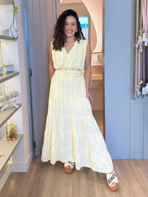 Vestido Livia Nunes - Amarelo
