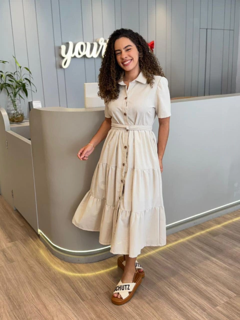 Vestido Barbara - Crú